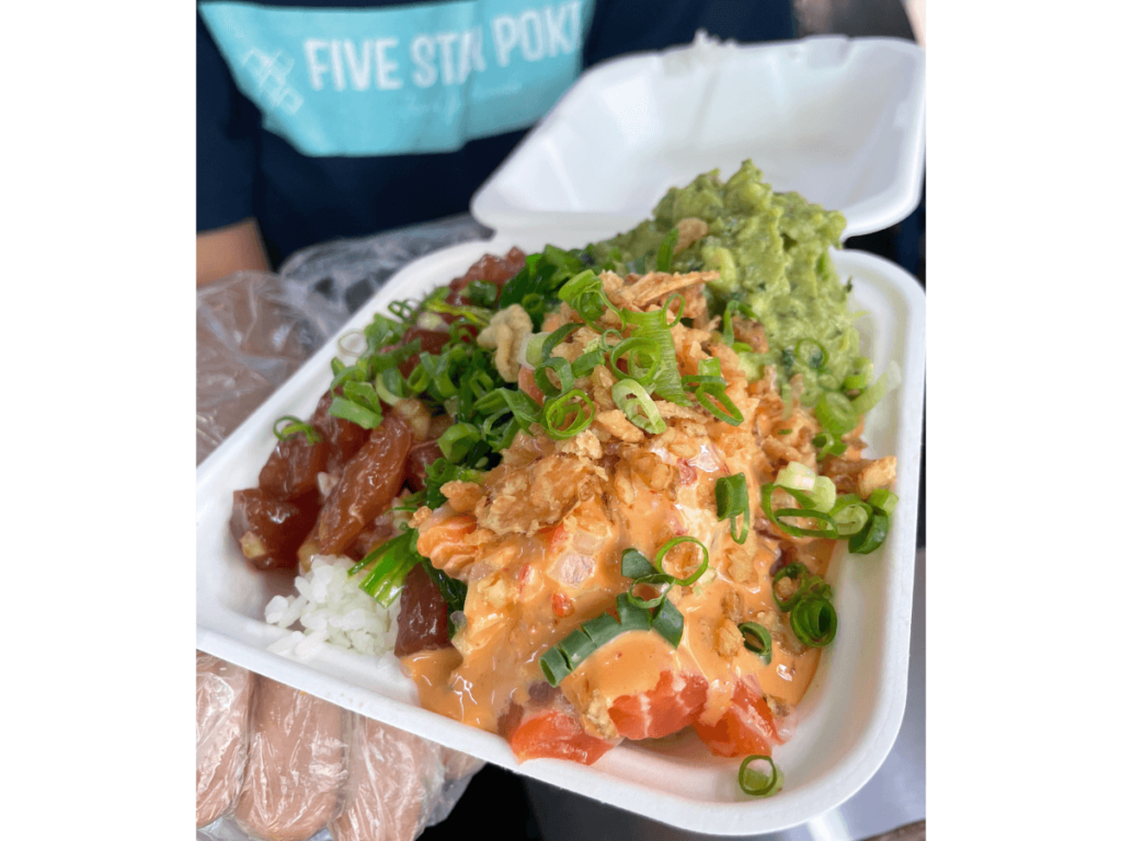 ハワイでANAマイルが貯まるお店 Five Star Poke ファイブスターポケ