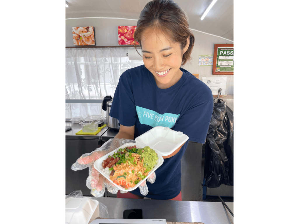 ハワイでANAマイルが貯まるお店 Five Star Poke ファイブスターポケ